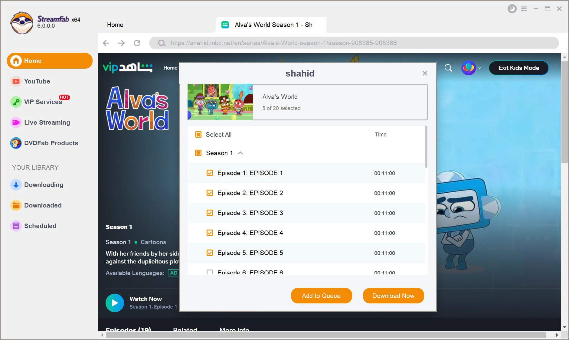 Comment télécharger des vidéos Shahid sur PC