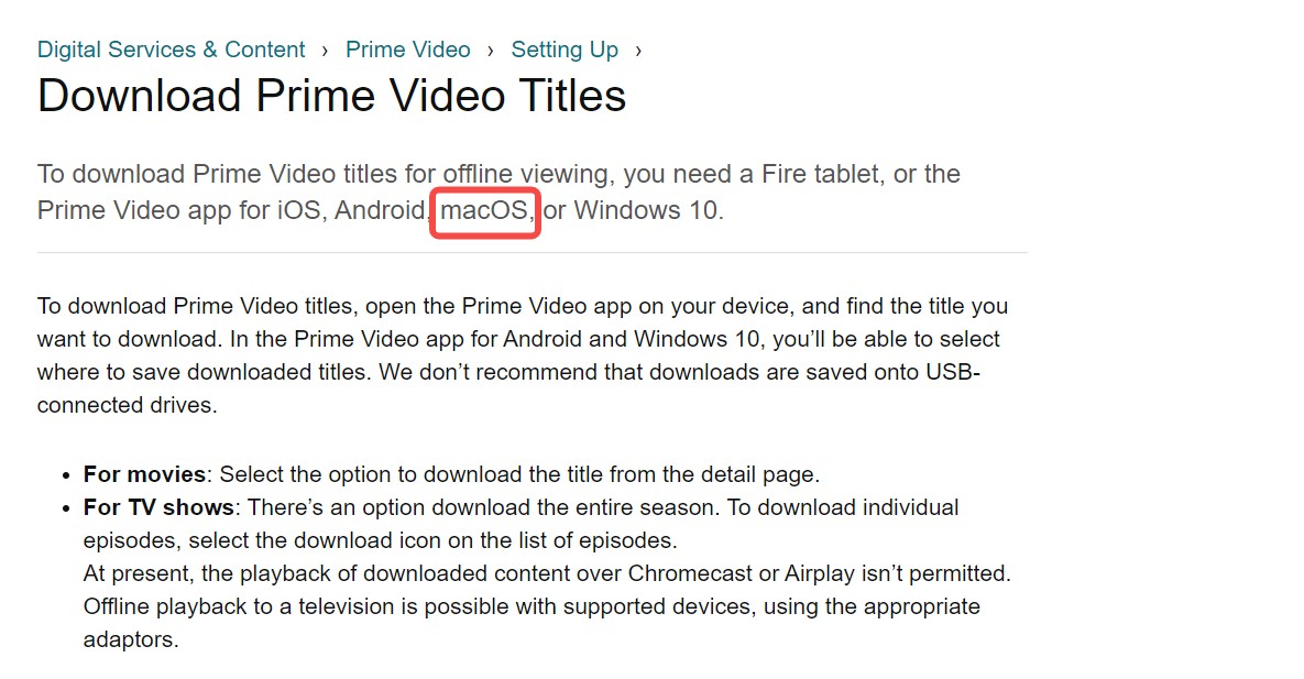 how to download amazon prime video on mac