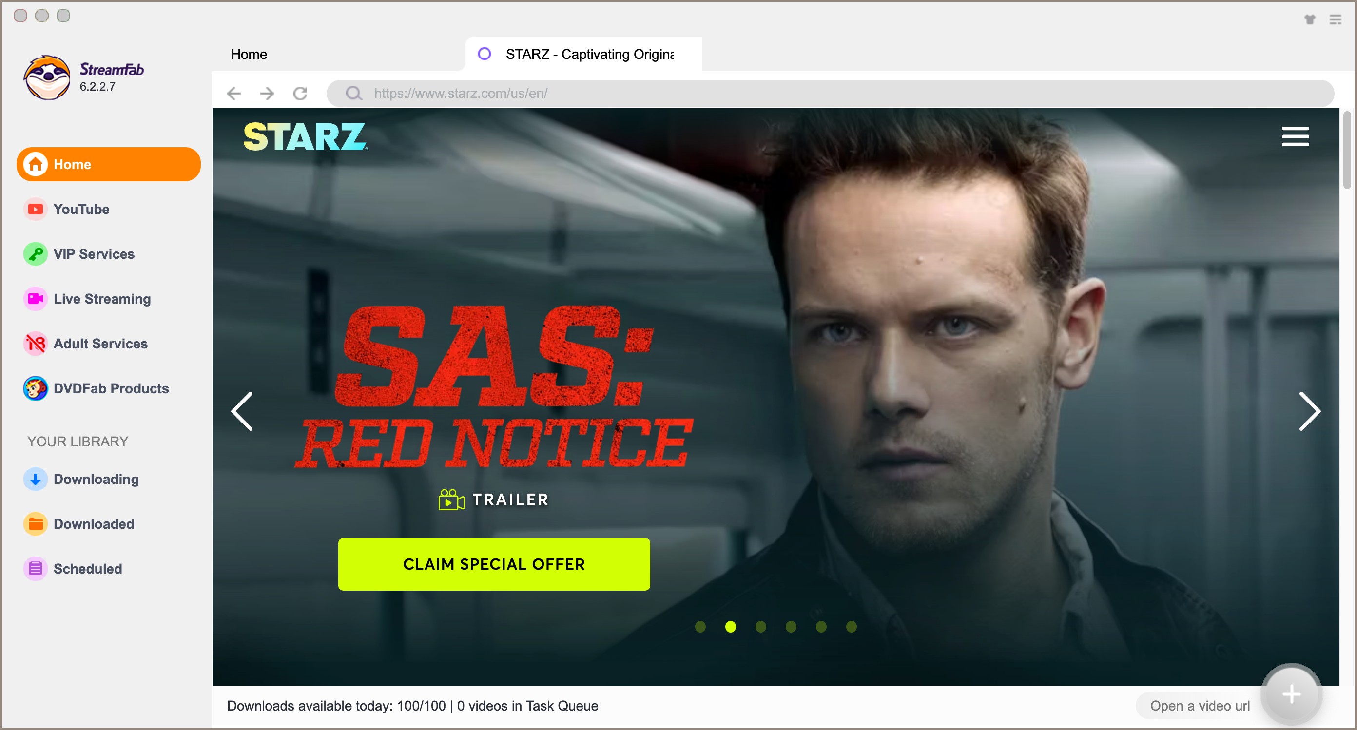how to download movies on starz: step 3 of streamfab