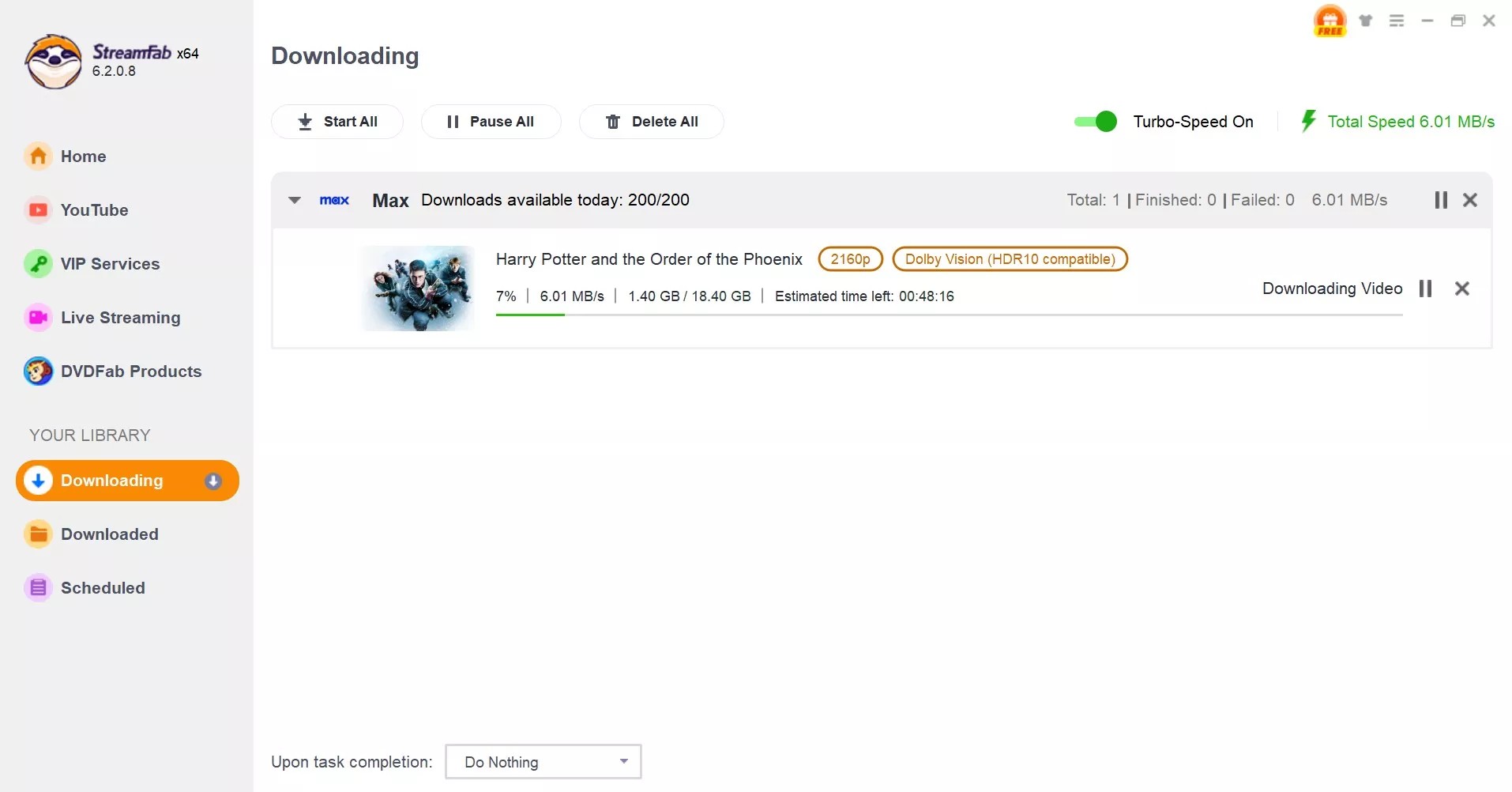 Comment télécharger des vidéos de HBO Max : étape 4 de StreamFab