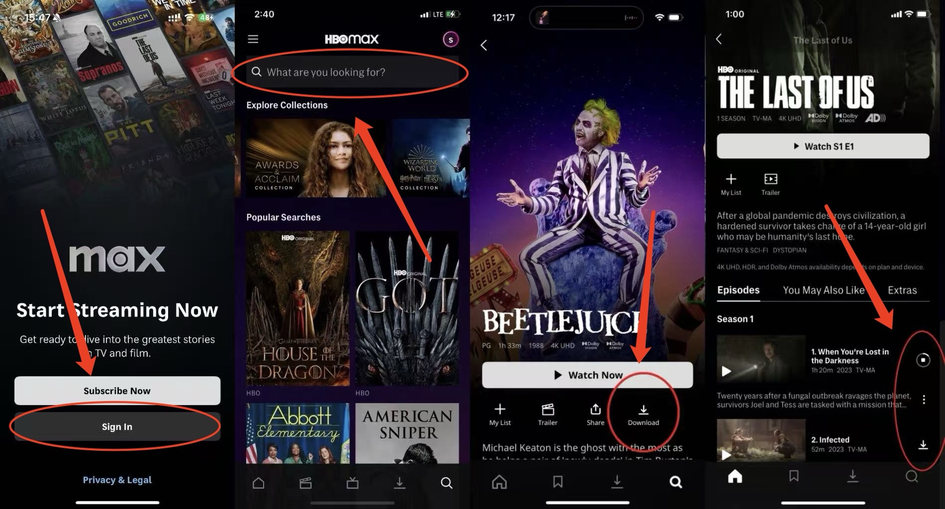 Comment télécharger des vidéos depuis HBO Max : étapes de l'application officielle.