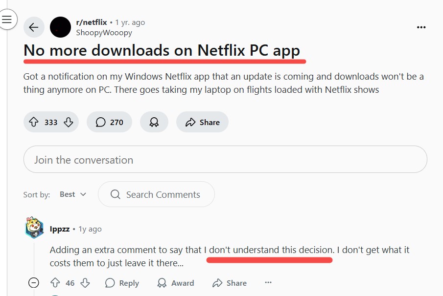 netflix episdoe download unavailable on pc