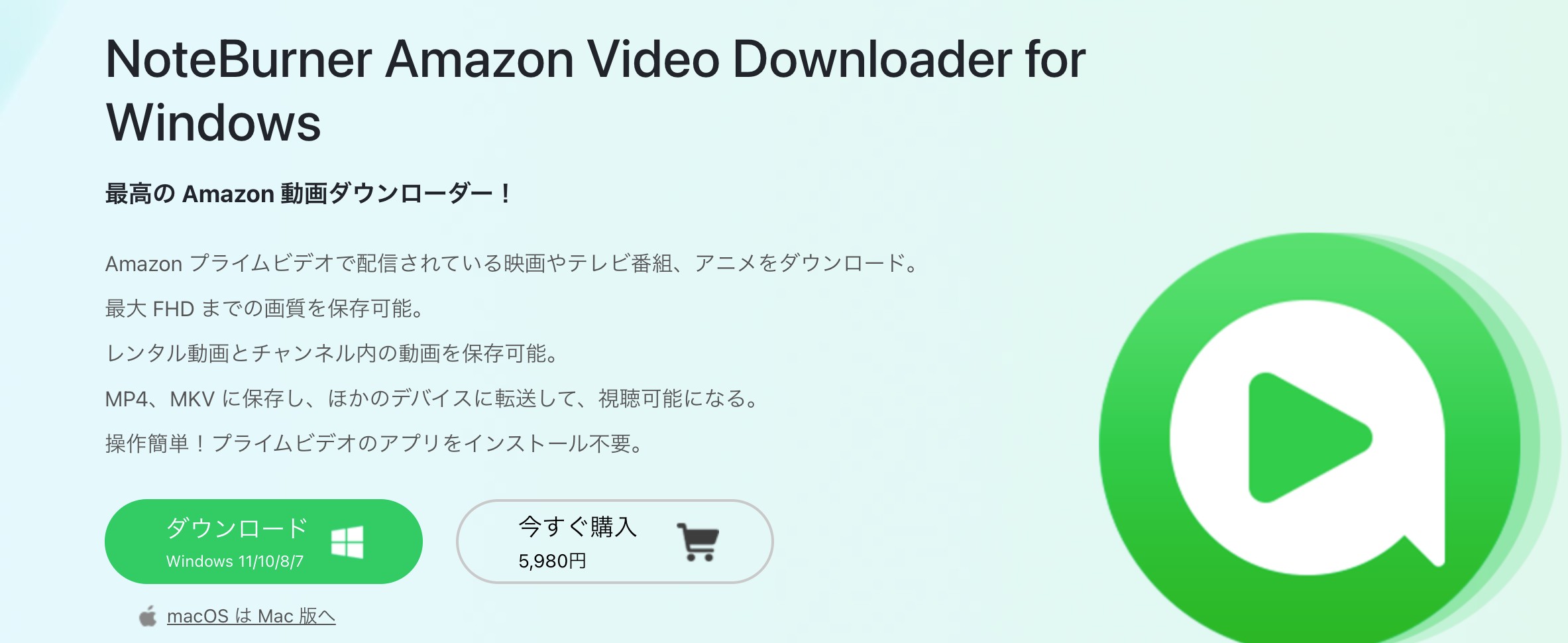 NoteBurner Amazon Video Downloader
