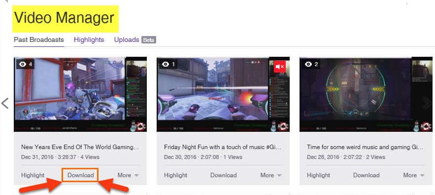 Twitchビデオをアーカイブする方法