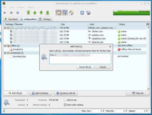 How to Use JDownloader: step 1
