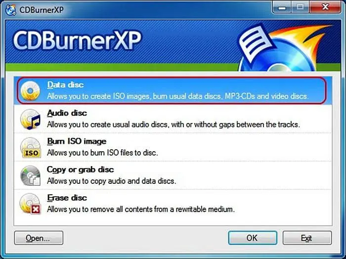 Free dvd menu creator: CDBurnerXP DVD Creator
