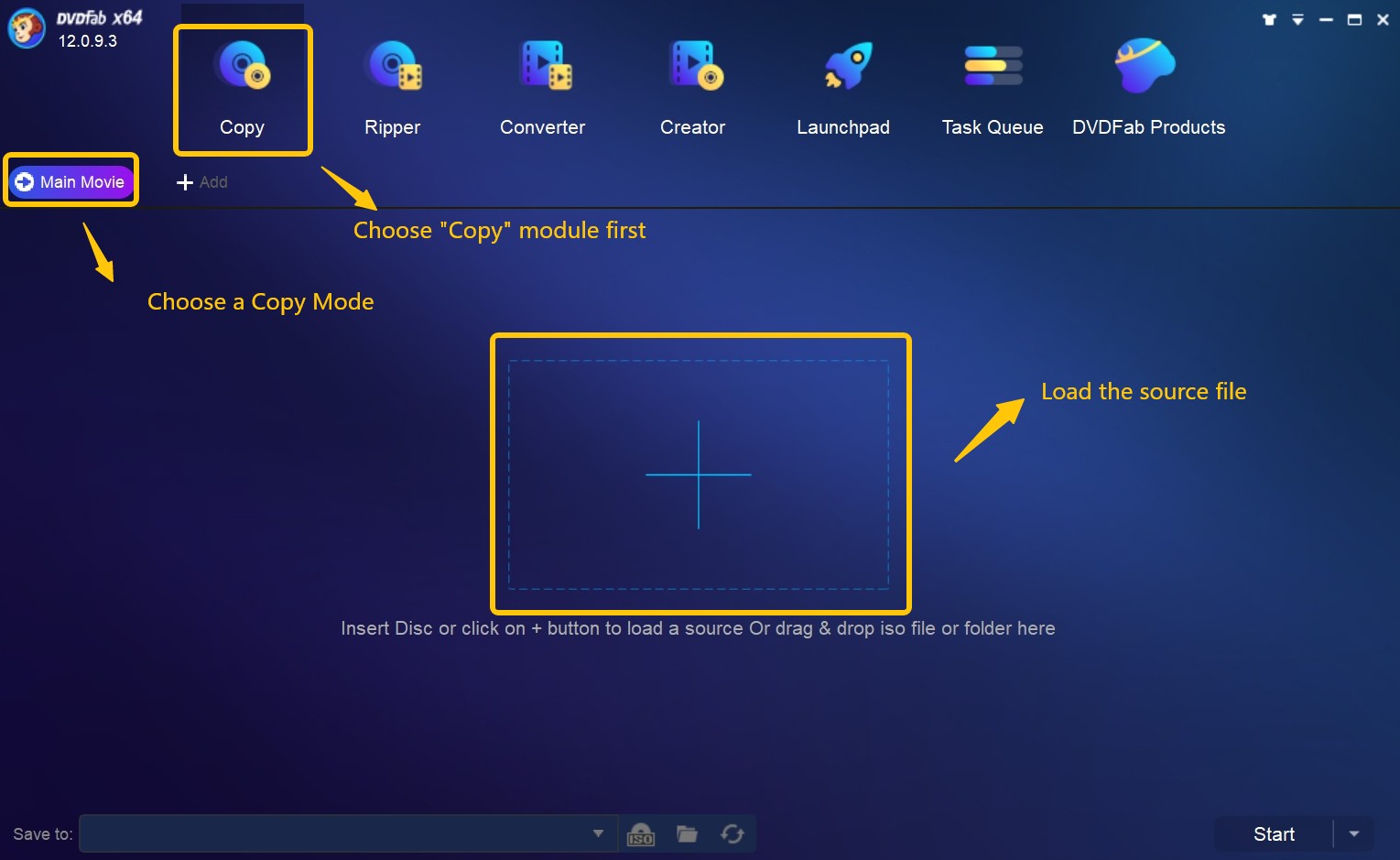 將檔案輸入此藍光拷貝軟體