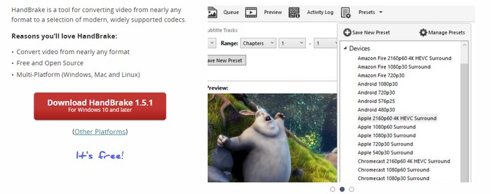 compress video software:6. HandBrake