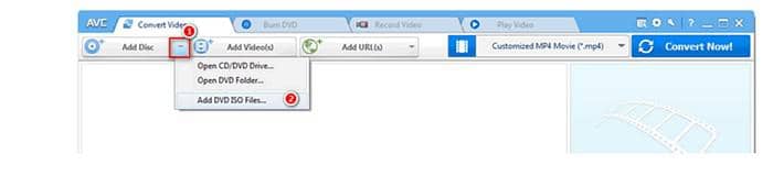 Convert ISO to MP4:(2) AVC: Any Video Converter