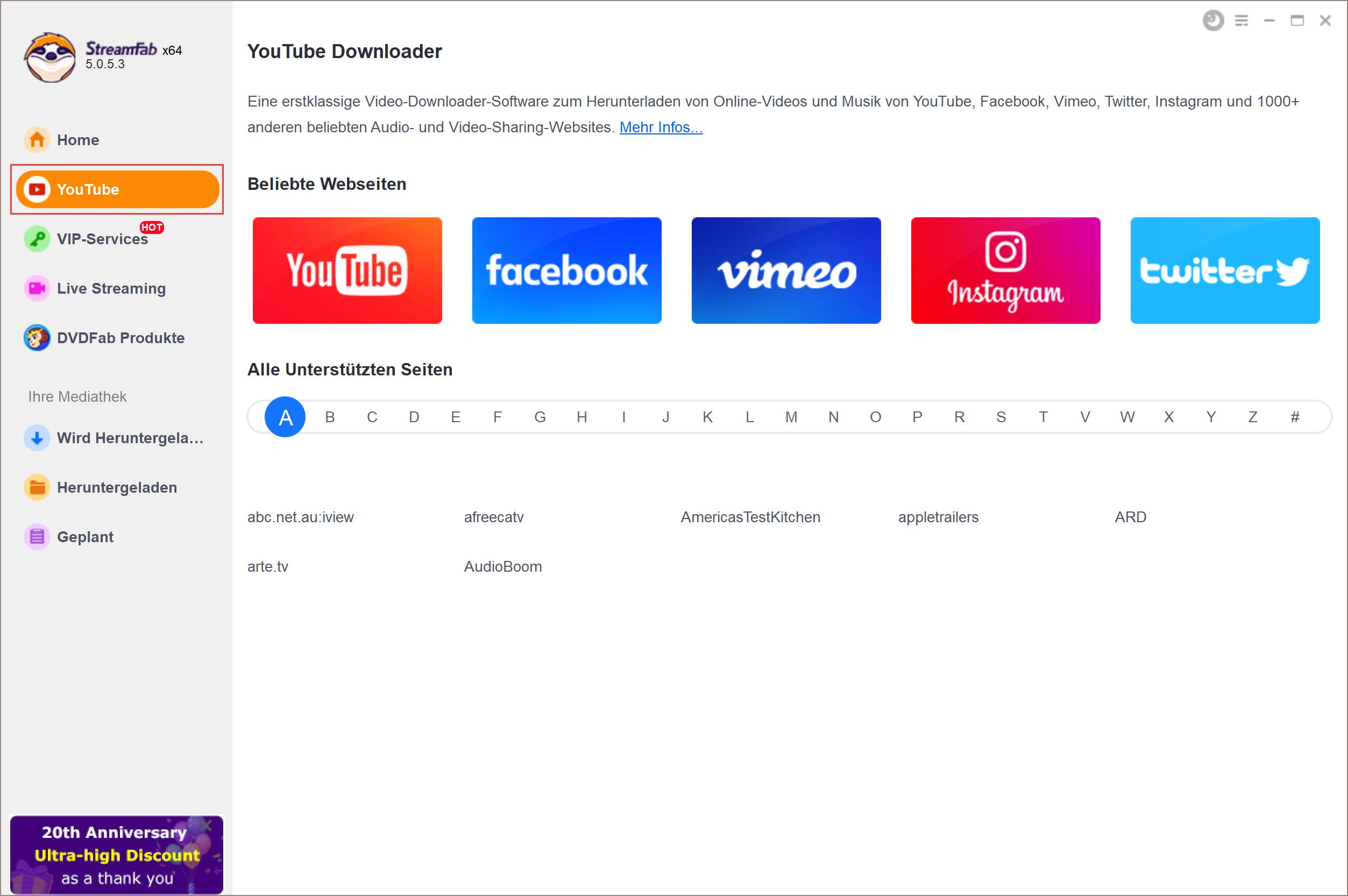 youtube mp4 converter:StreamFab YouTube Downloader