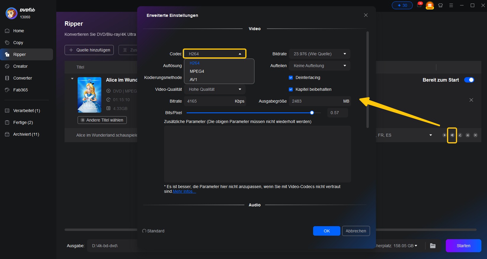 DVD mit DVDFab DVD Ripper auf USB konvertieren