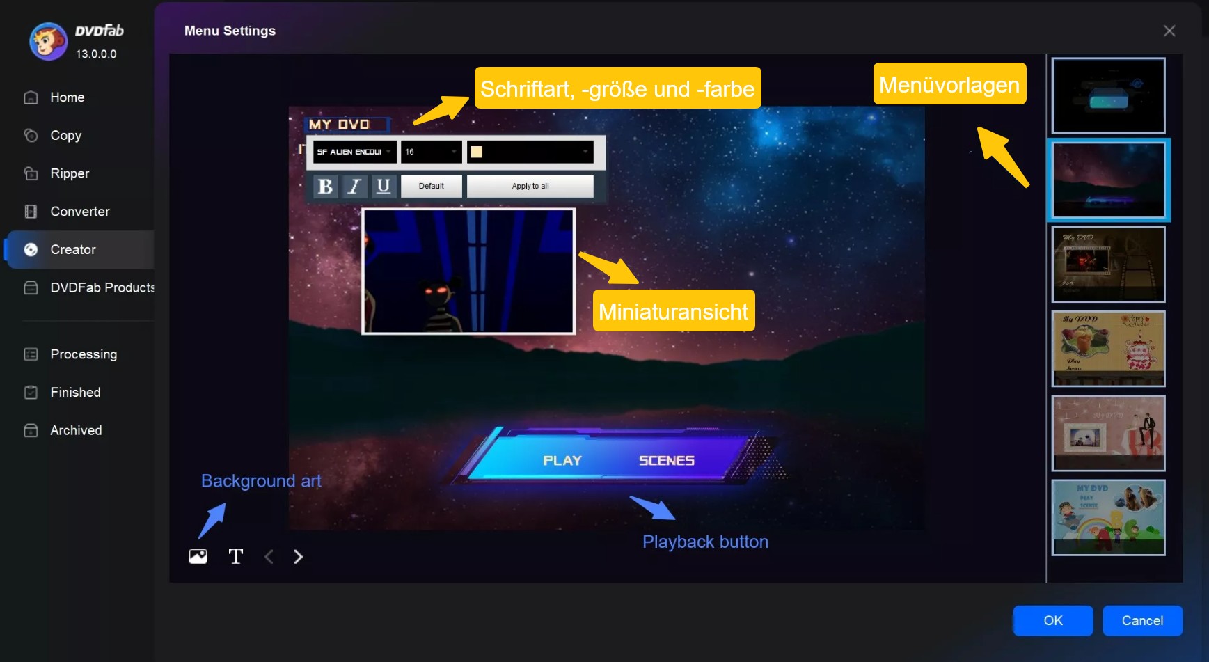 DVDs mit Untertiteln brennen mit DVDFab DVD Creator