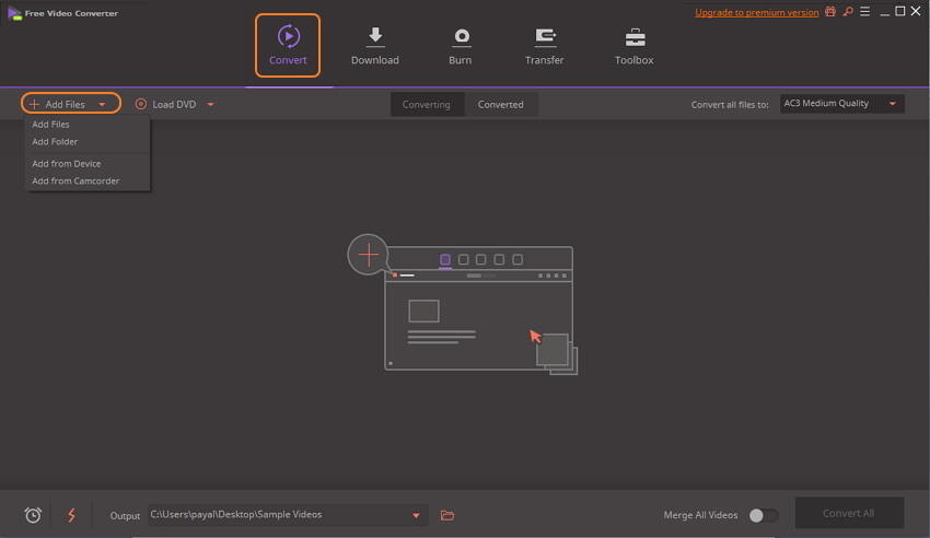 m4a in mp3 umwandeln:2.2 Wondershare Free Video Converter
