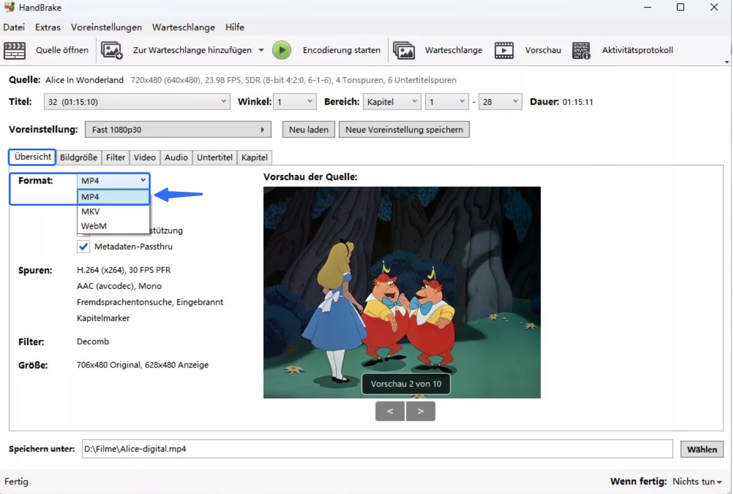 Die besten kostenlosen DVD-Video-Transcoder: HandBrake