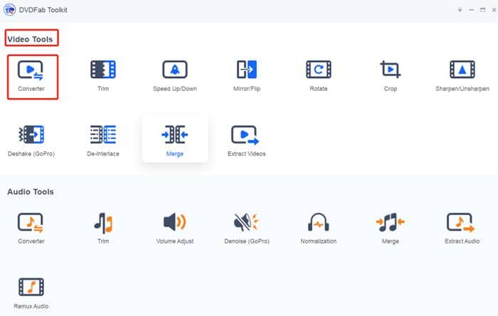 Comment éditer des fichier MKV gratuitement avec les meilleurs éditeurs MKV:DVDFab Toolkit (Windows)