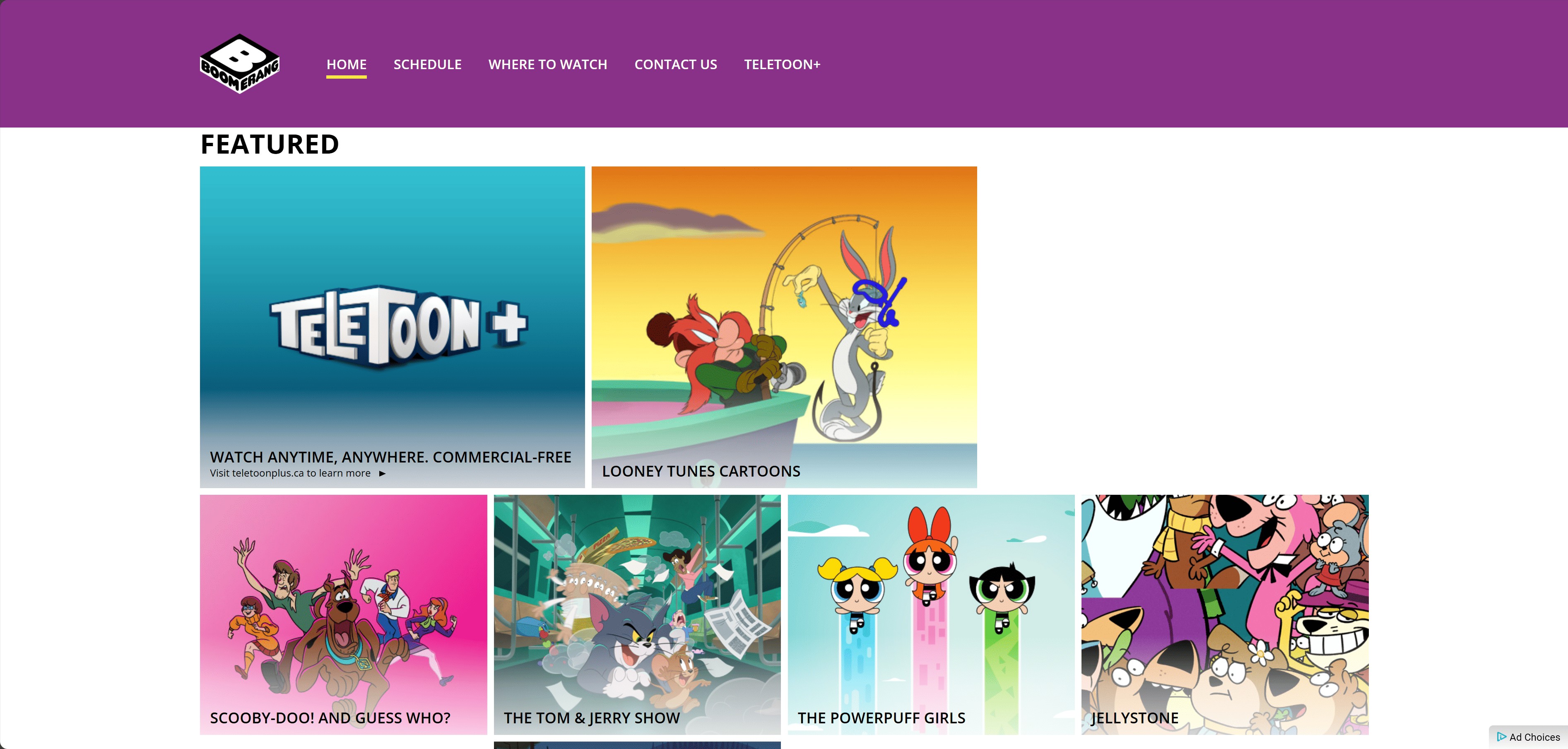 watch on top online cartoon site: Boomerang
