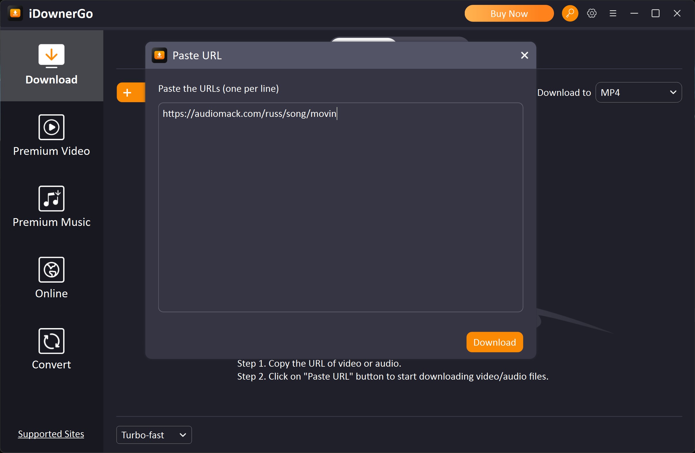 how to download audiomack music with iDownerGo