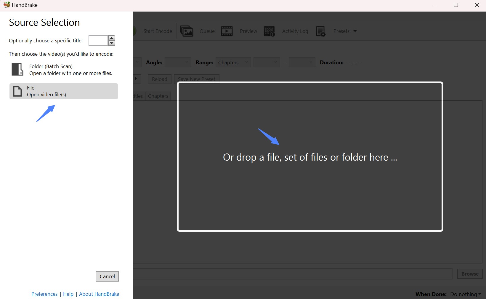 convertir vob en mp4 avec handbrake