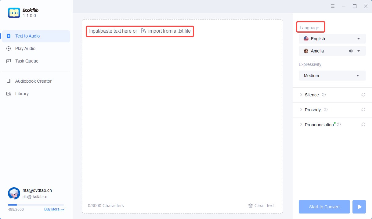 How to convert txt to MP3 and get life-like audio using BookFab AudioBook Creator