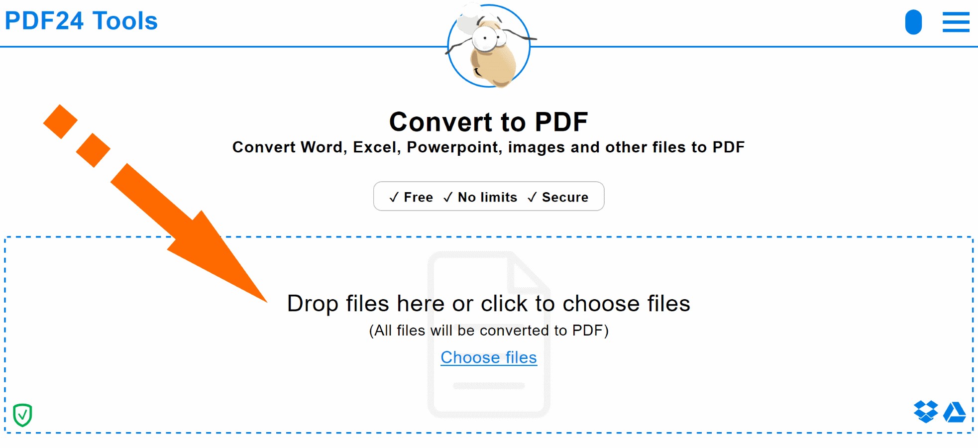 Étapes pour convertir EPUB en PDF avec PDF24