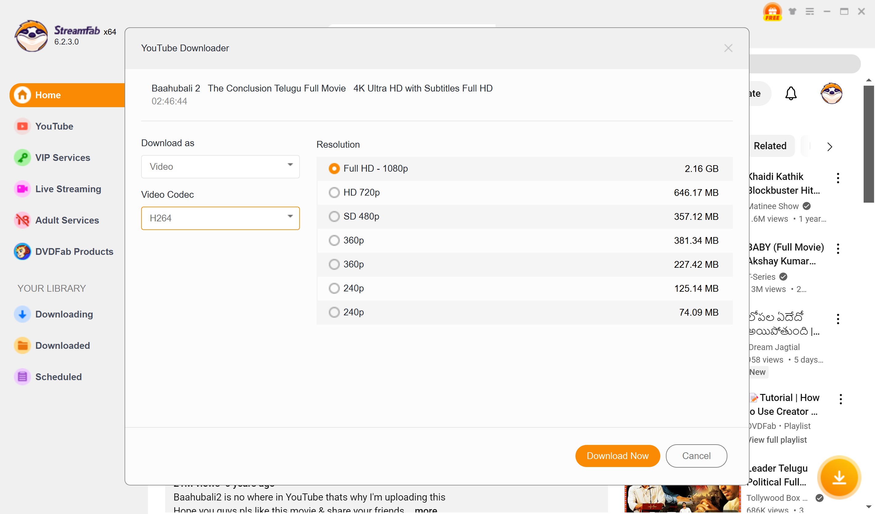 How to download the best Telugu movies on YouTube with StreamFab