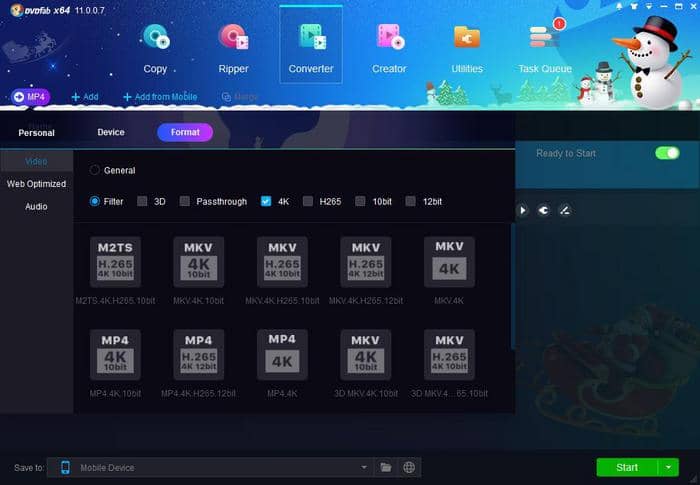 Top 10 des meilleurs convertisseurs vidéo 4K:DVDFab Video Converter