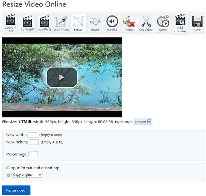 comment augmenter la résolution vidéo avec des amplificateur sde qualité vidéo:5. Augmenter la résolution vidéo en ligne