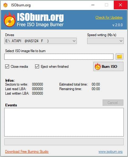 Le meilleur graveur ISO gratuit : 2.6 ISOburn