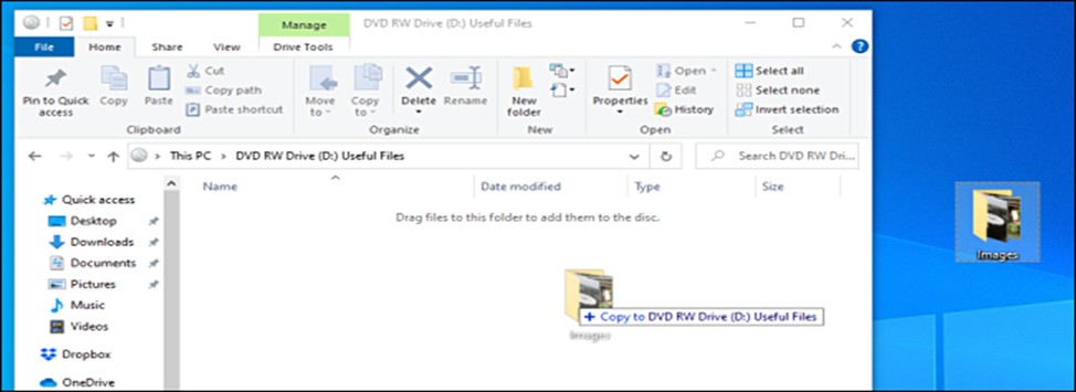 Comment graver un CD sous Windows 10 : b. Gravure avec un lecteur de CD