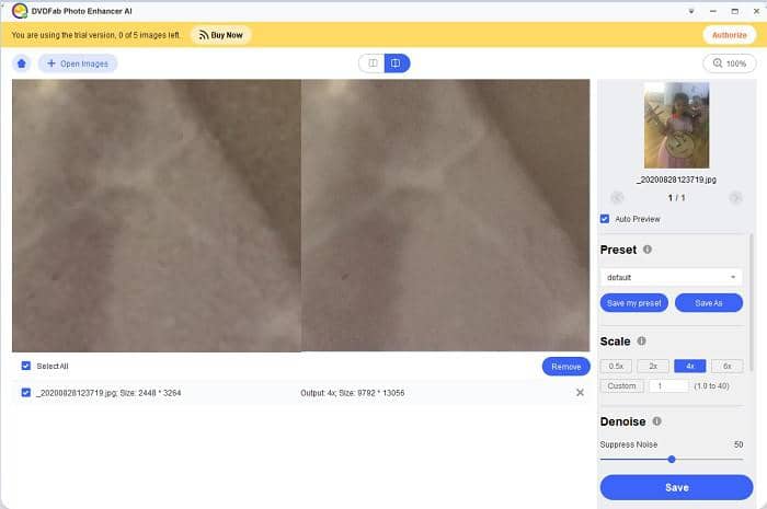 How to increase resolution of image