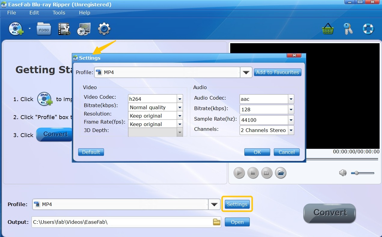 Comment convertir le Blu-ray en MP4 à l'aide de Ripper Blu-ray Easefab