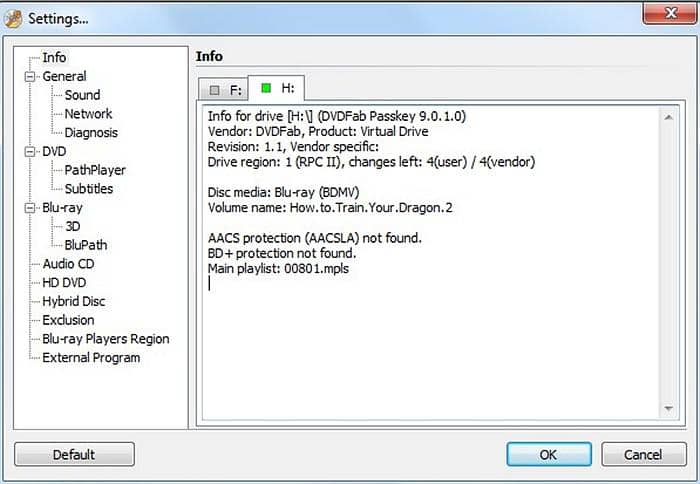 解除DVD拷貝保護：2.1 透過DVDFab Passkey解除高級DVD拷貝保護