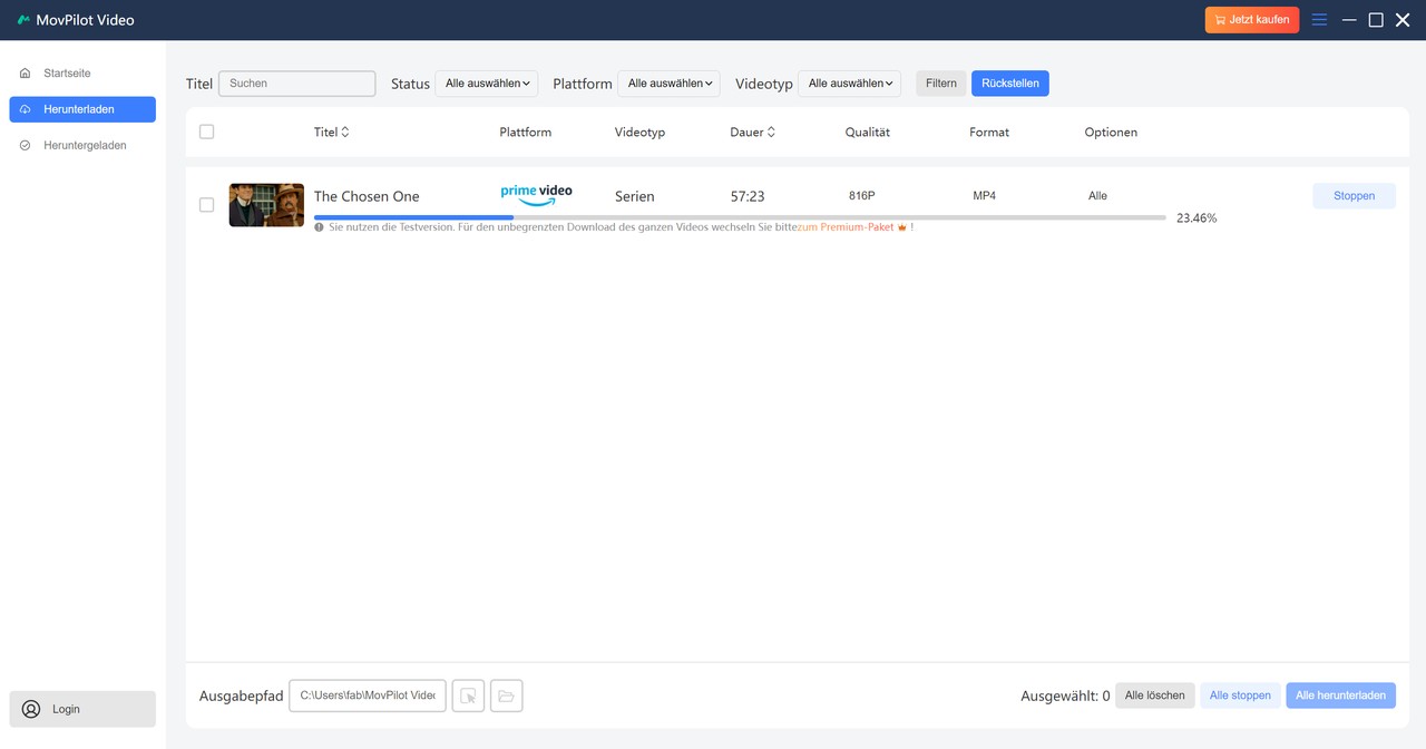 So funktioniert der MovPilot Download: Die Kurzfassung