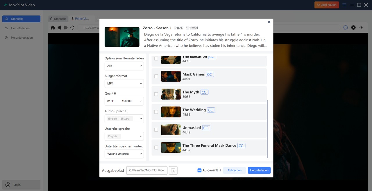 So funktioniert der MovPilot Download: Die Kurzfassung
