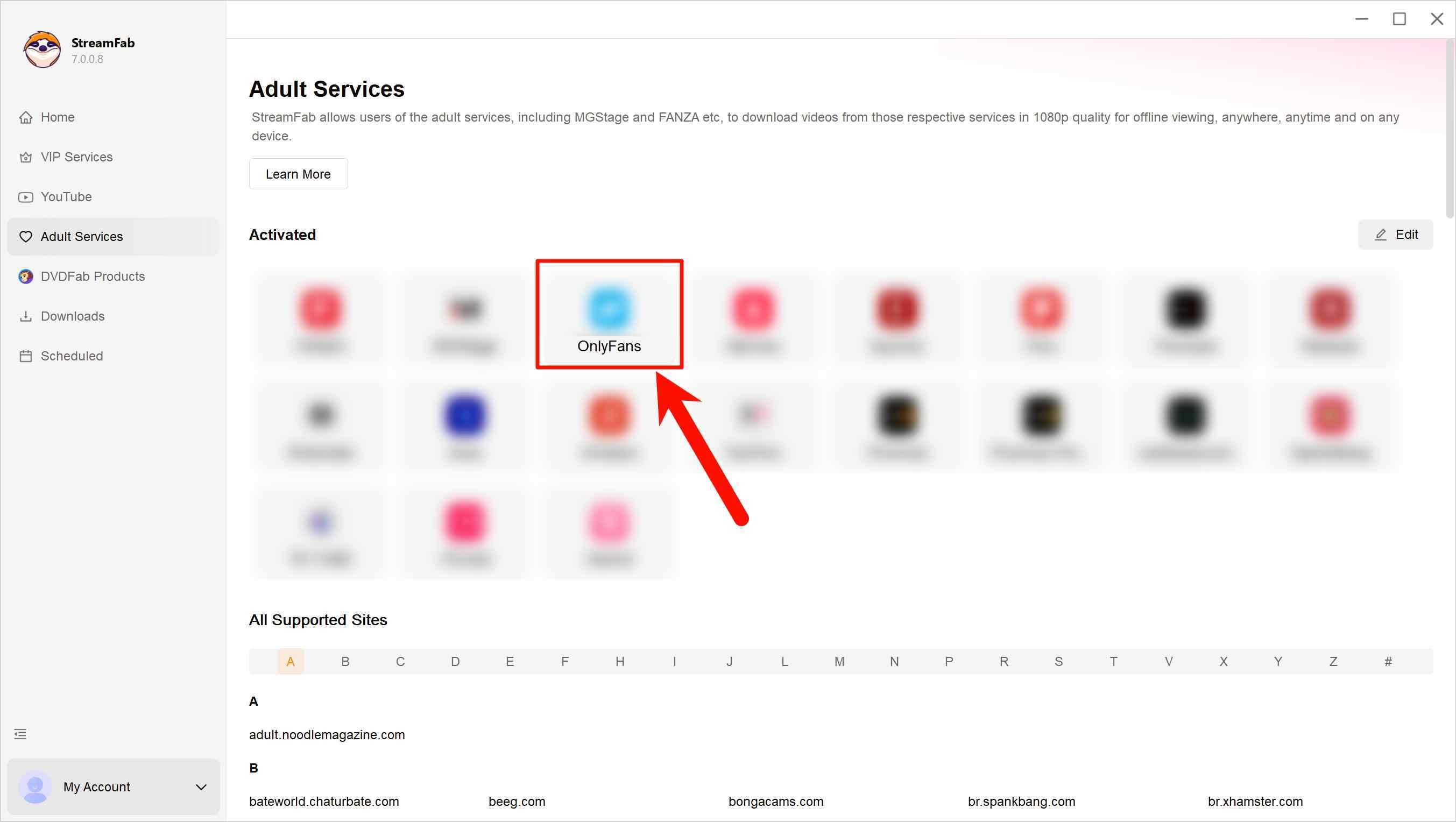 Wie man den besten OnlyFans Video-Downloader benutzt: StreamFab, Schritt 1