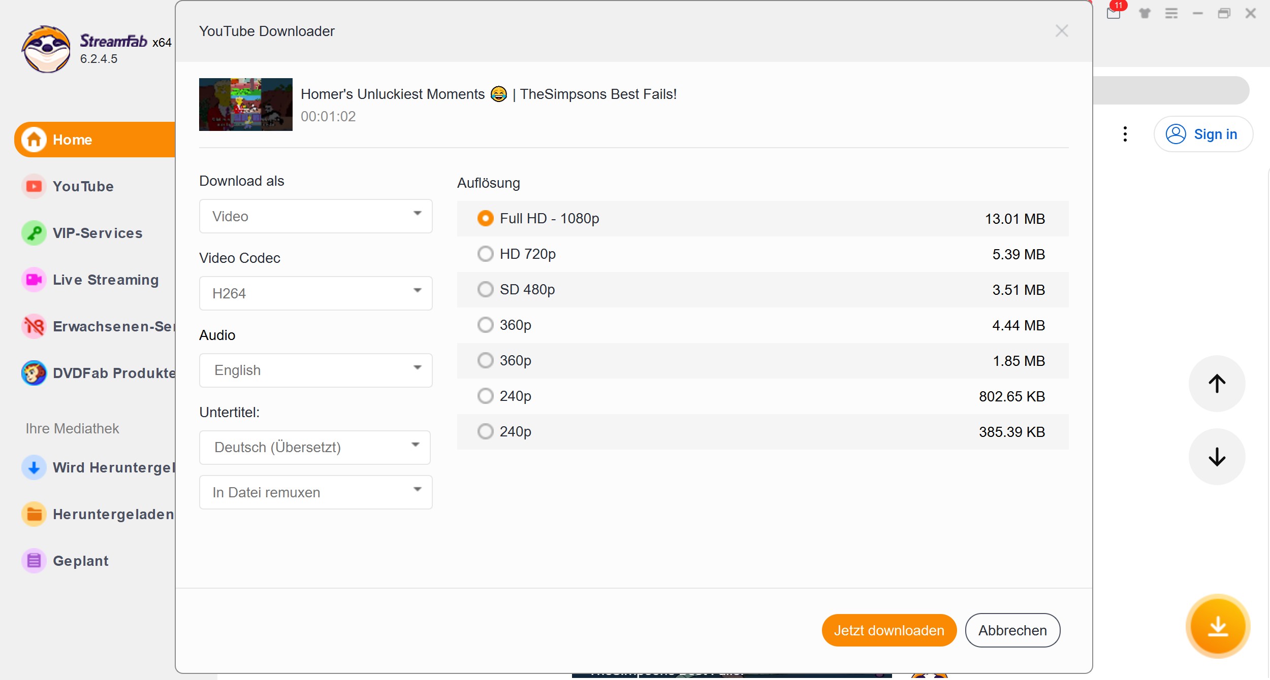 ClipGrab Alternative: StreamFab YouTube Downloader