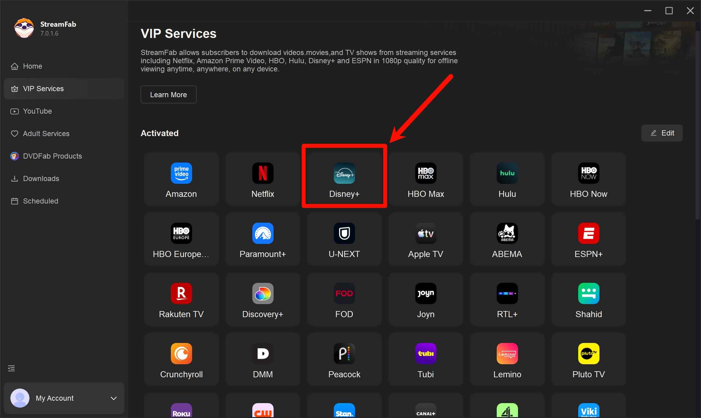 Mit dem StreamFab Disney Plus Downloader Disney+ auf dem Mac herunterladen: Schritt 1