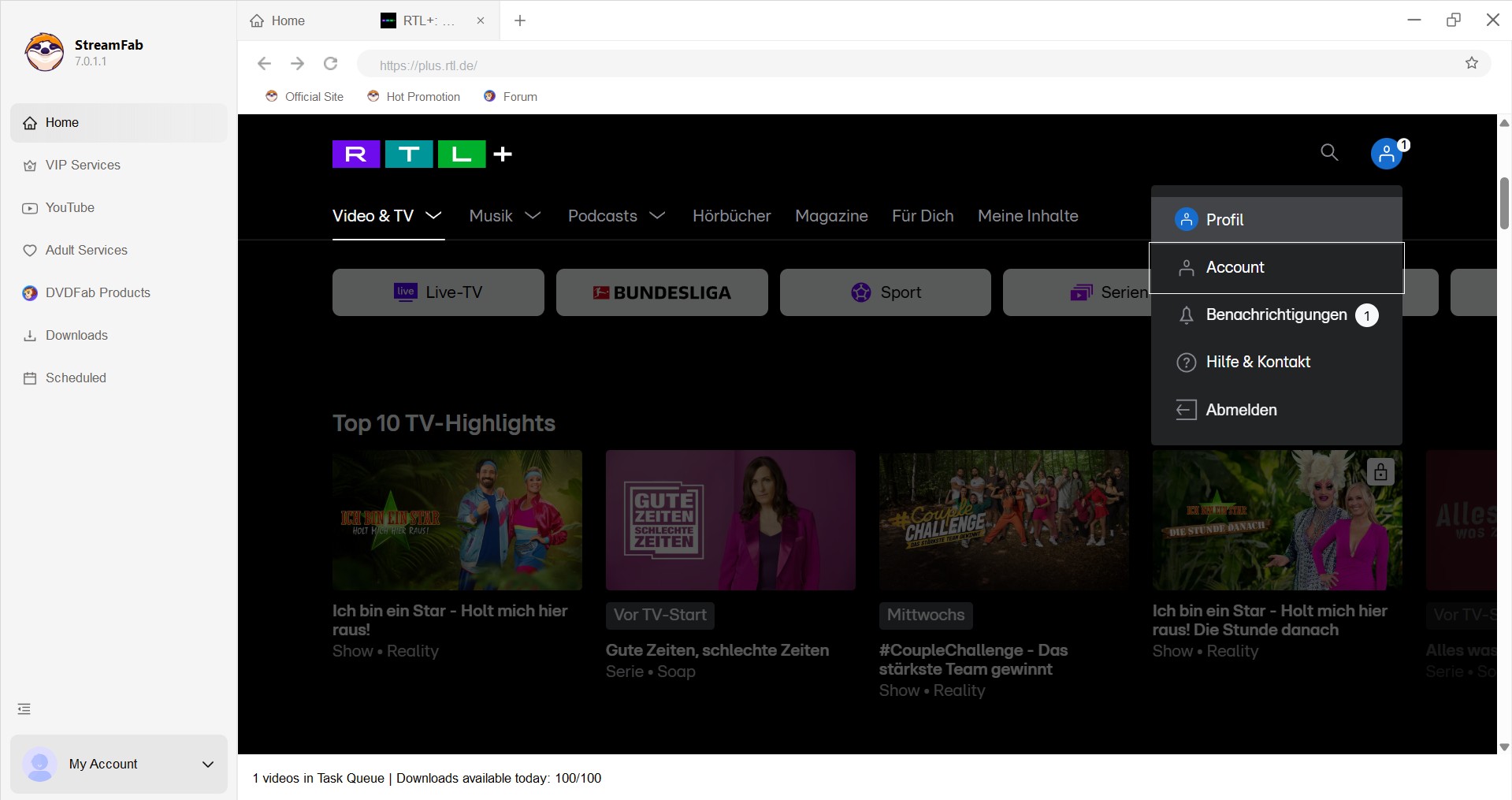 StreamFab RTL+ Downloader: Download-Prozess & Sicherheit