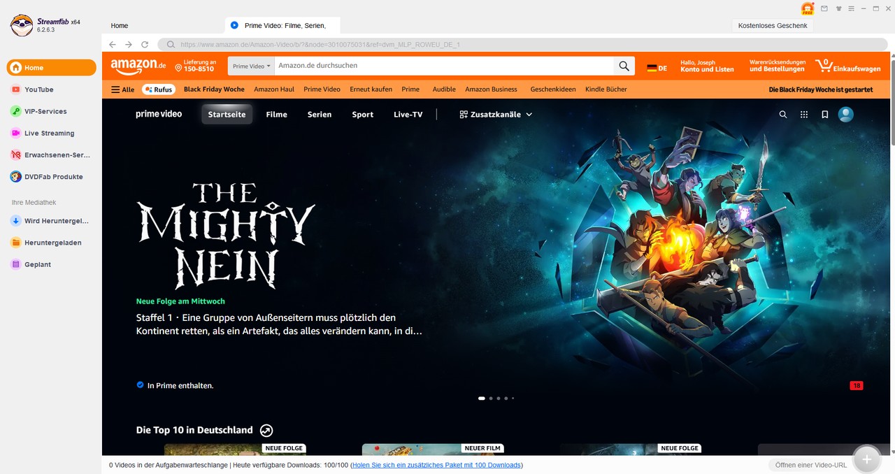 Ausführliche Schritte bei StreamFab