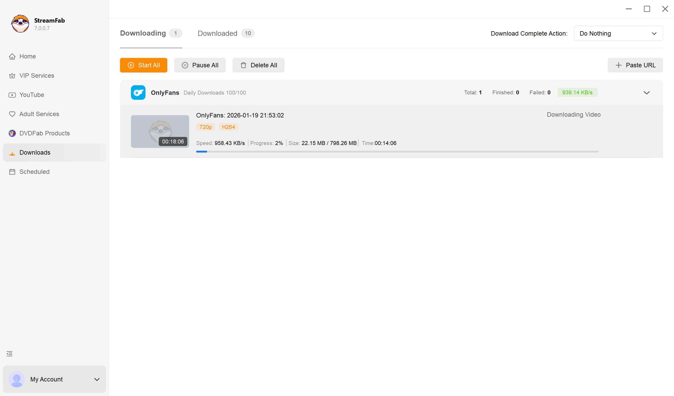 Wie man mit dem StreamFab OnlyFans Downloader OnlyFans-Videos herunterlädt: Schritt 3