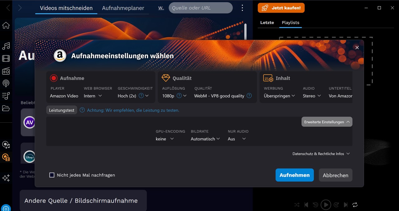 Amazon Prime Video rippen mit Audials Movie