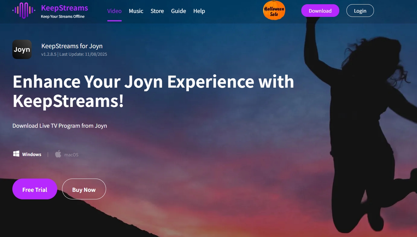 HomePage von KeepStreams for Joyn