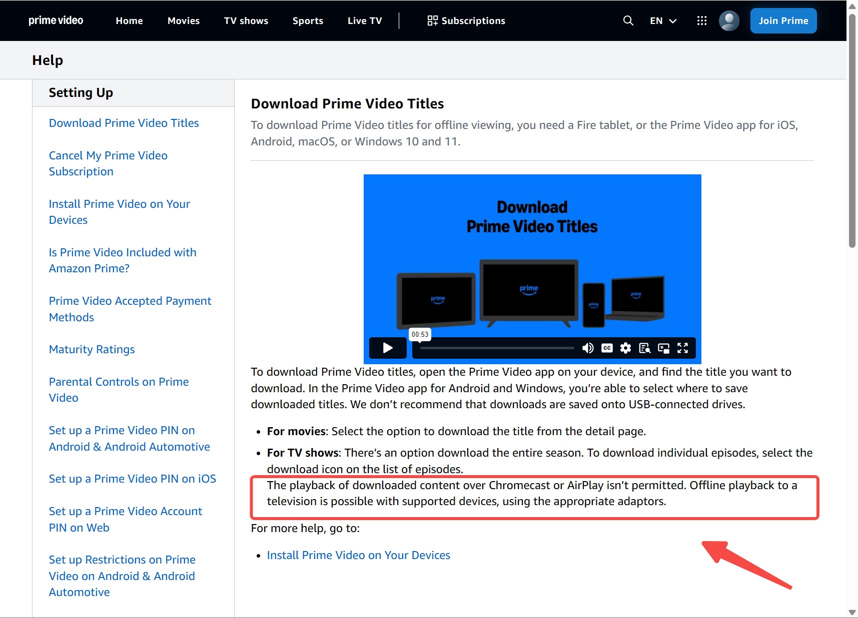 how to watch amazon prime video offline