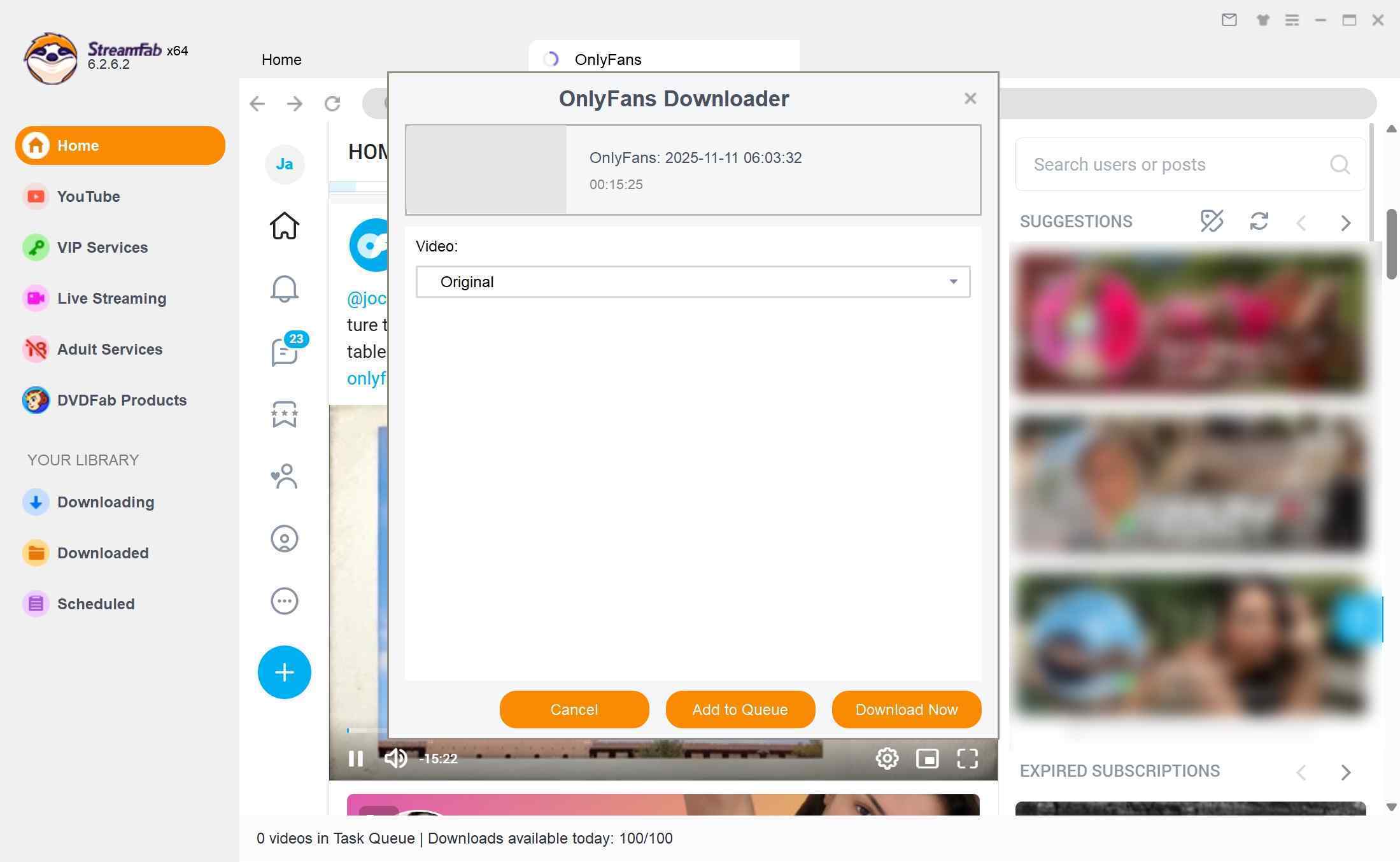 how to bypass onlyfans drm with streamfab onlyfans downloader: step 3