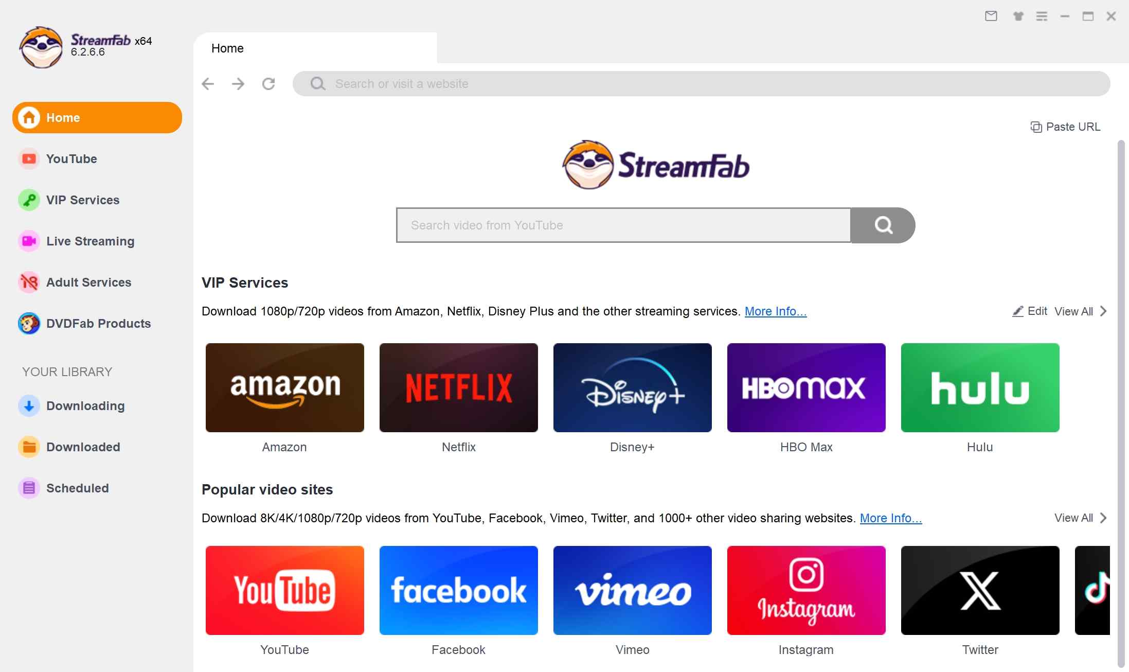 how to use streamfab, a desktop youtube downloader: step 1