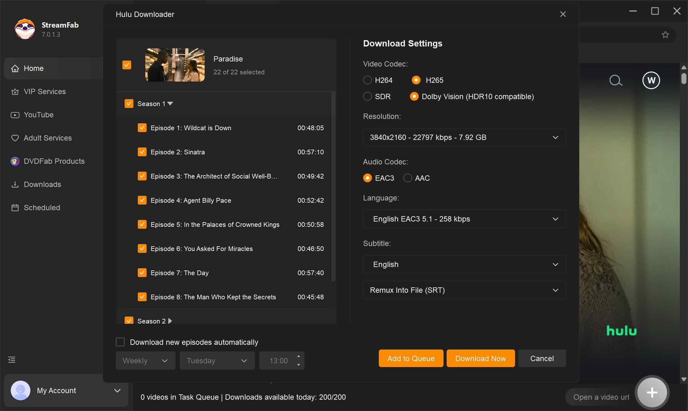 best hulu downloader review: how to use hulu downloader step 2