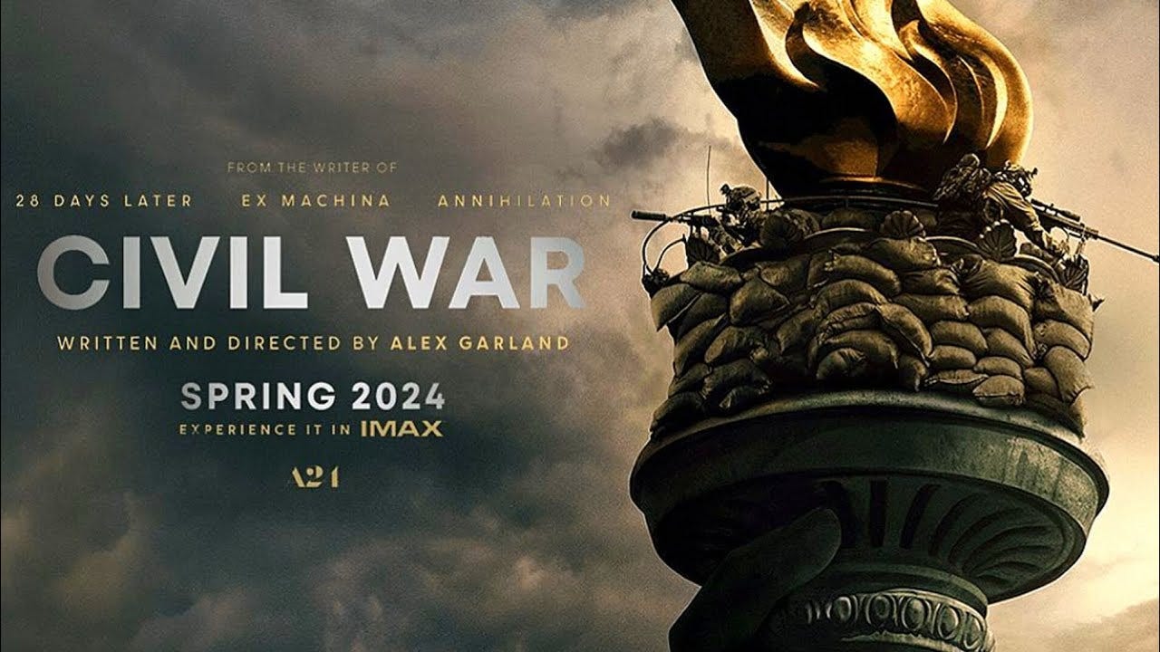 Poster for Civil War, a thought-provoking war movie on YouTube.