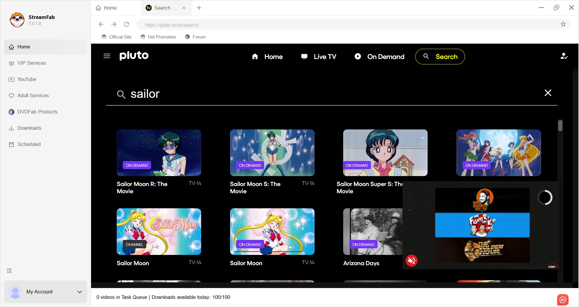 download pluto tv:StreamFab Pluto TV Downloader: step 3