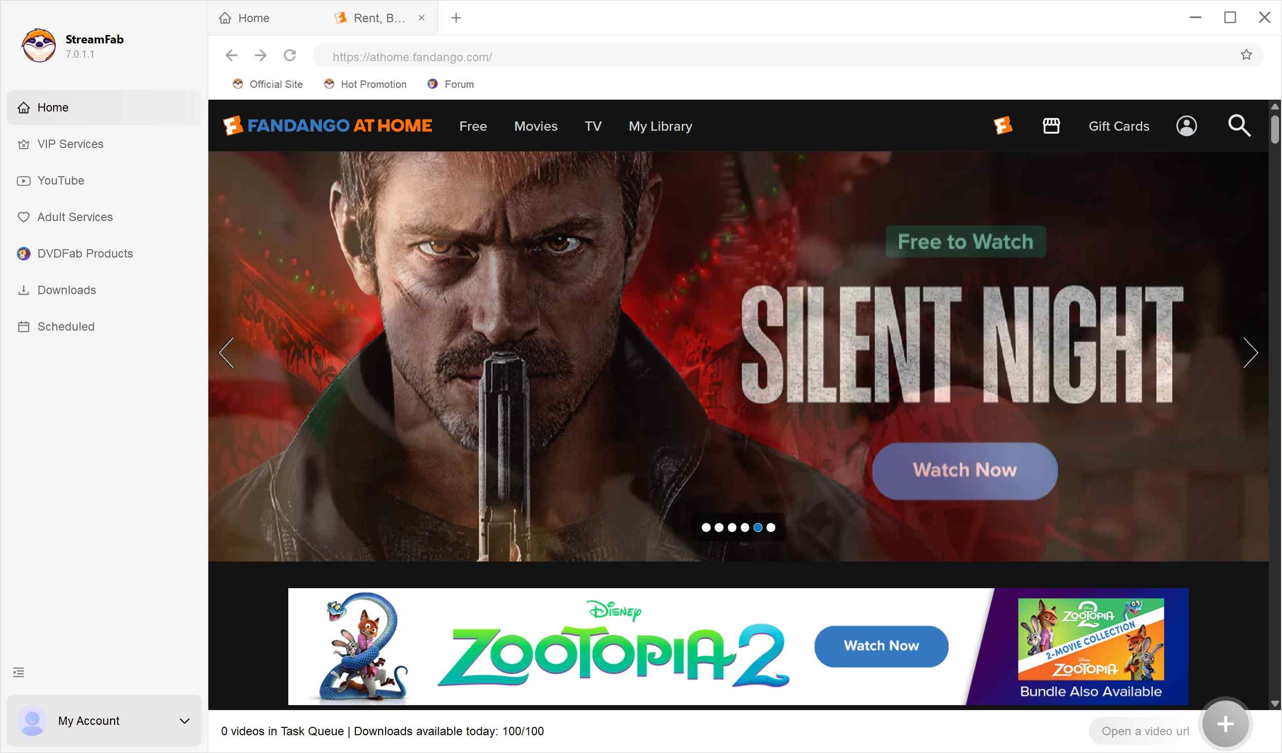 how to download fandango at home titles on pc devices via streamfab: step 2