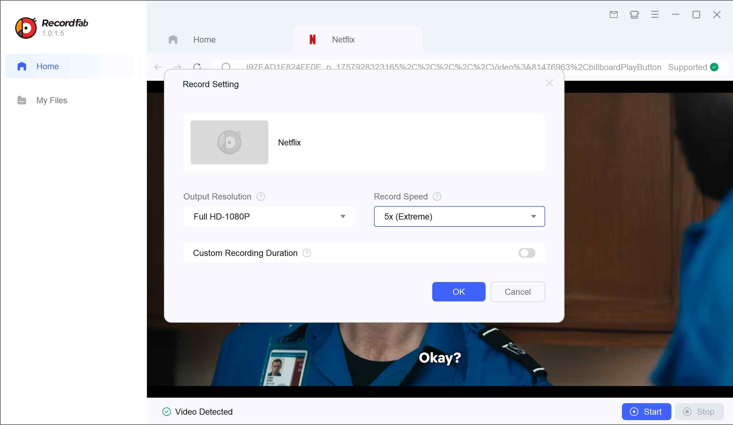 how to screen record netflix with RecordFab: step 3